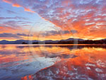 Sunrise over Huddle Bay, Lake George wall calendar, Lake George photos by Carl Heilman II, Lake George pictures, Lake George prints, Lake George nature photography, Lake George panoramas