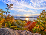 Evening light at Stewarts Ledge, Lake George wall calendar, Lake George photos by Carl Heilman II, Lake George pictures, Lake George prints, Lake George nature photography, Lake George panoramas