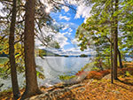 Looking south over Log Bay, Lake George calendar, Lake George photos by Carl Heilman II, Lake George pictures, Lake George prints, Lake George nature photography, Lake George panoramas