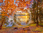Evening light at Stewarts Ledge, Lake George wall calendar, Lake George photos by Carl Heilman II, Lake George pictures, Lake George prints, Lake George nature photography, Lake George panoramas